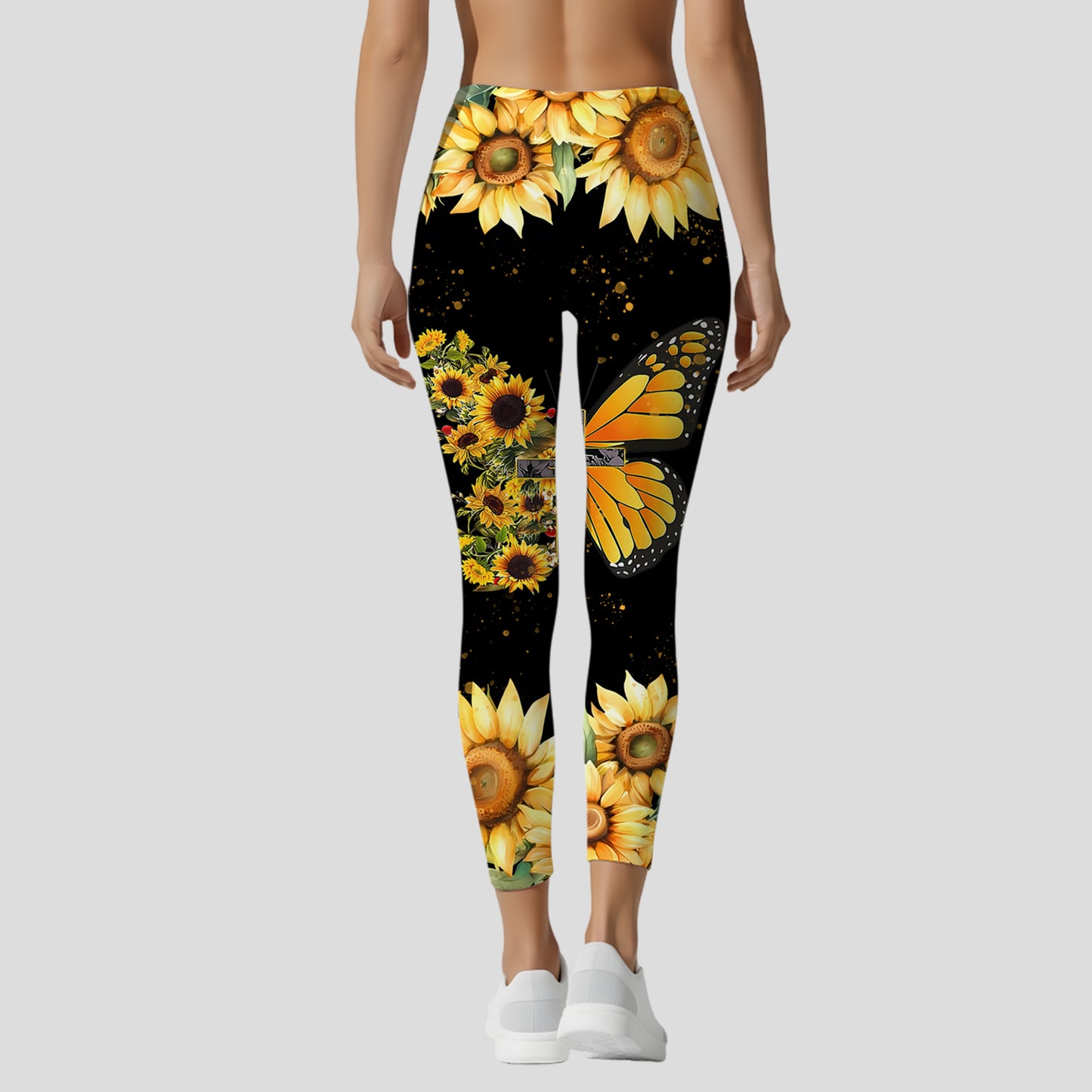 Personalized Sunflower & Butterfly Hoodie Leggings Set