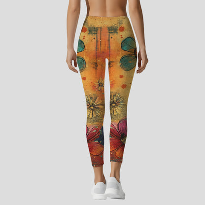 Personalized Hippie Style Floral Hoodie and Leggings