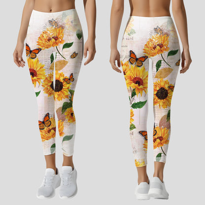 Personalized Sunflower Hoodie Leggings Set