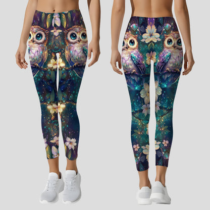 Personalized Beautiful Owl Hoodie and Leggings