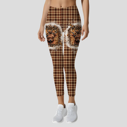 Love Highland Cow - Personalized Hoodie and Leggings