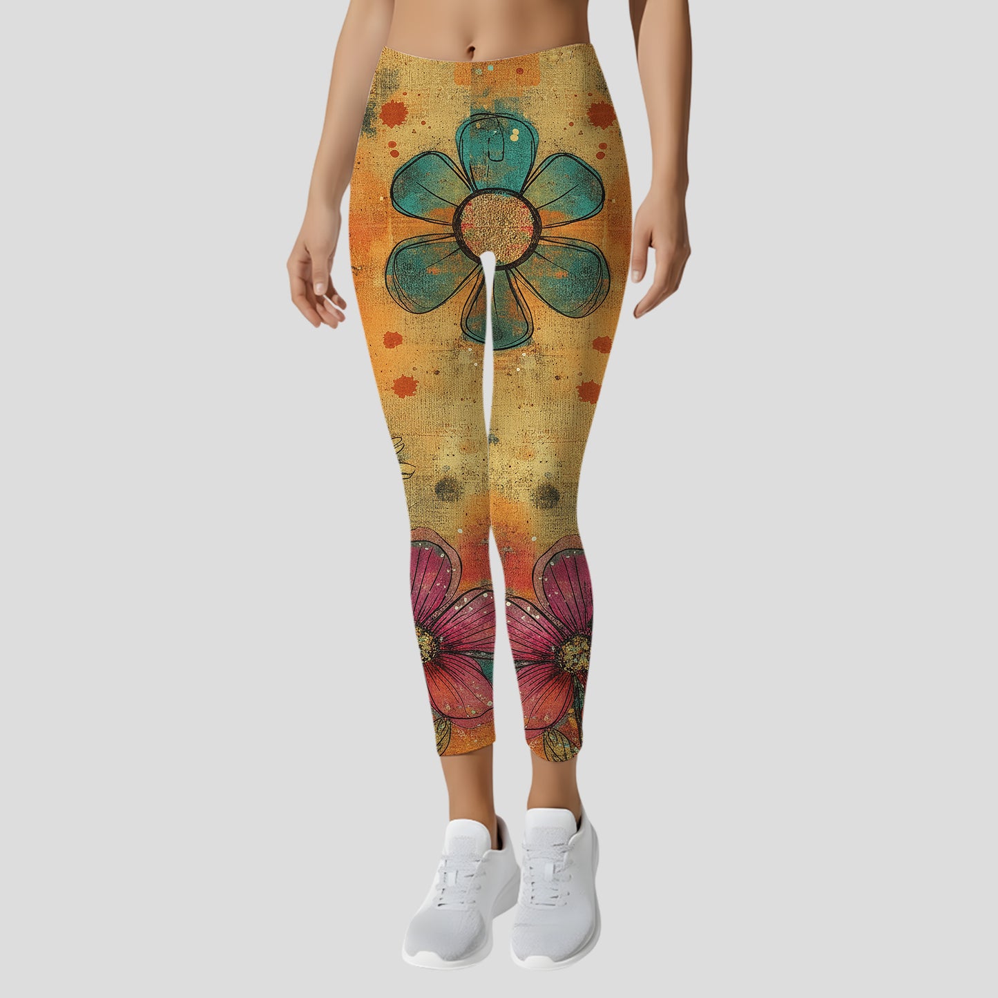 Personalized Hippie Style Floral Hoodie and Leggings