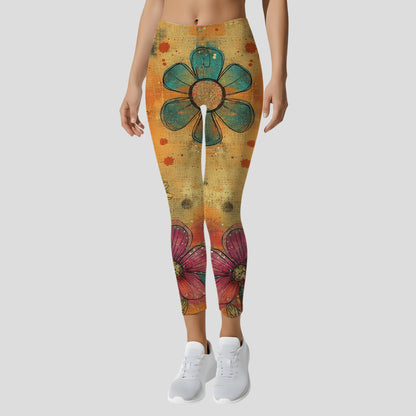 Personalized Hippie Style Floral Hoodie and Leggings