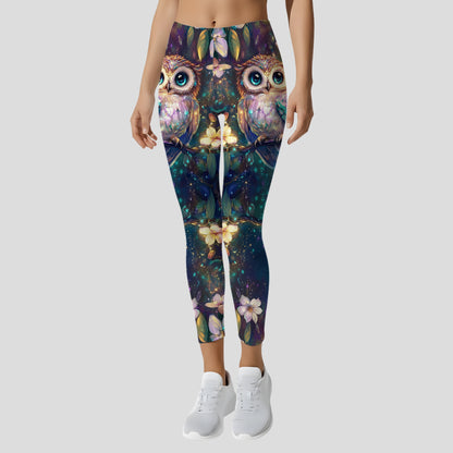 Personalized Beautiful Owl Hoodie and Leggings