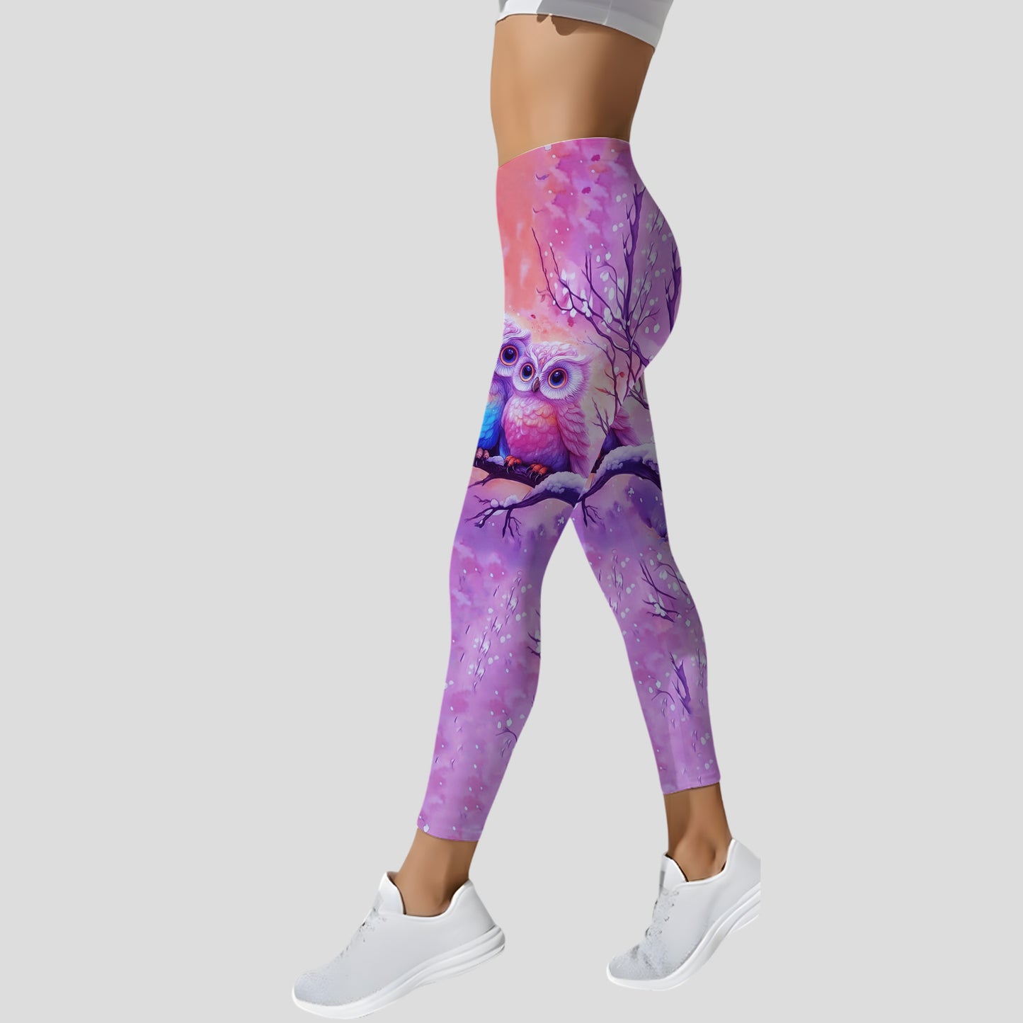 Couple Owl - Personalized Couple Hoodie and Leggings