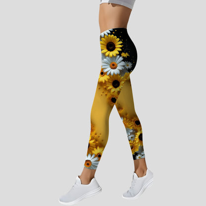 Personalized Sunflower and Daisy Hoodie Leggings Set