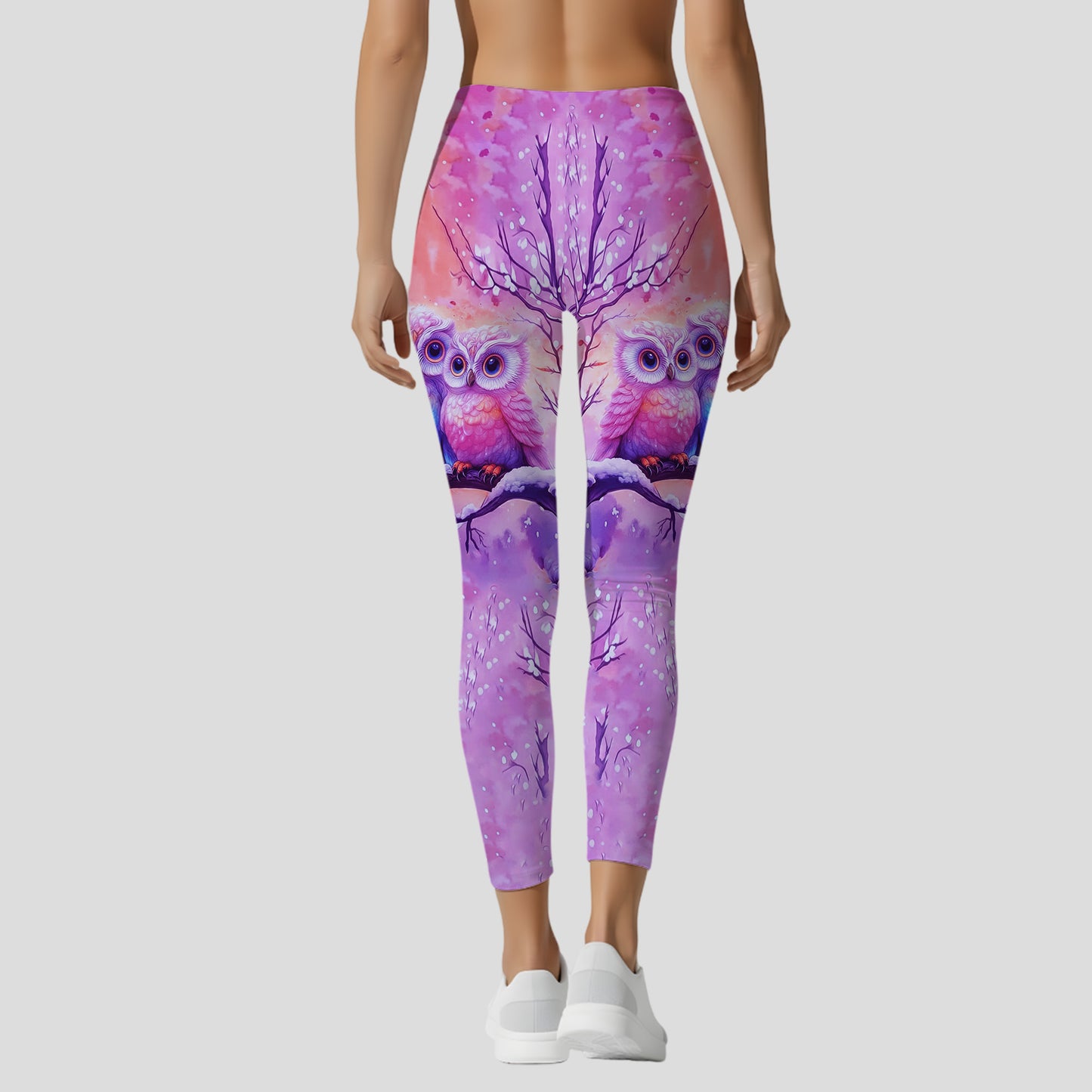 Couple Owl - Personalized Couple Hoodie and Leggings