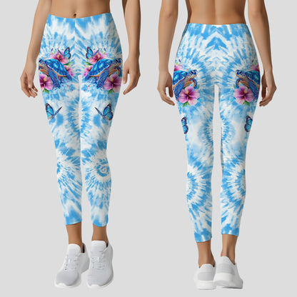 Turtle & Floral - Personalized Hoodie and Leggings
