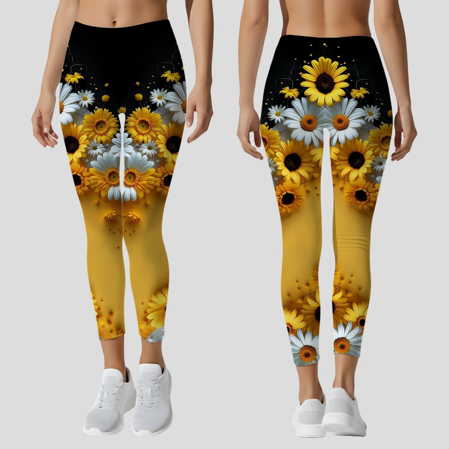 Personalized Sunflower and Daisy Hoodie Leggings Set