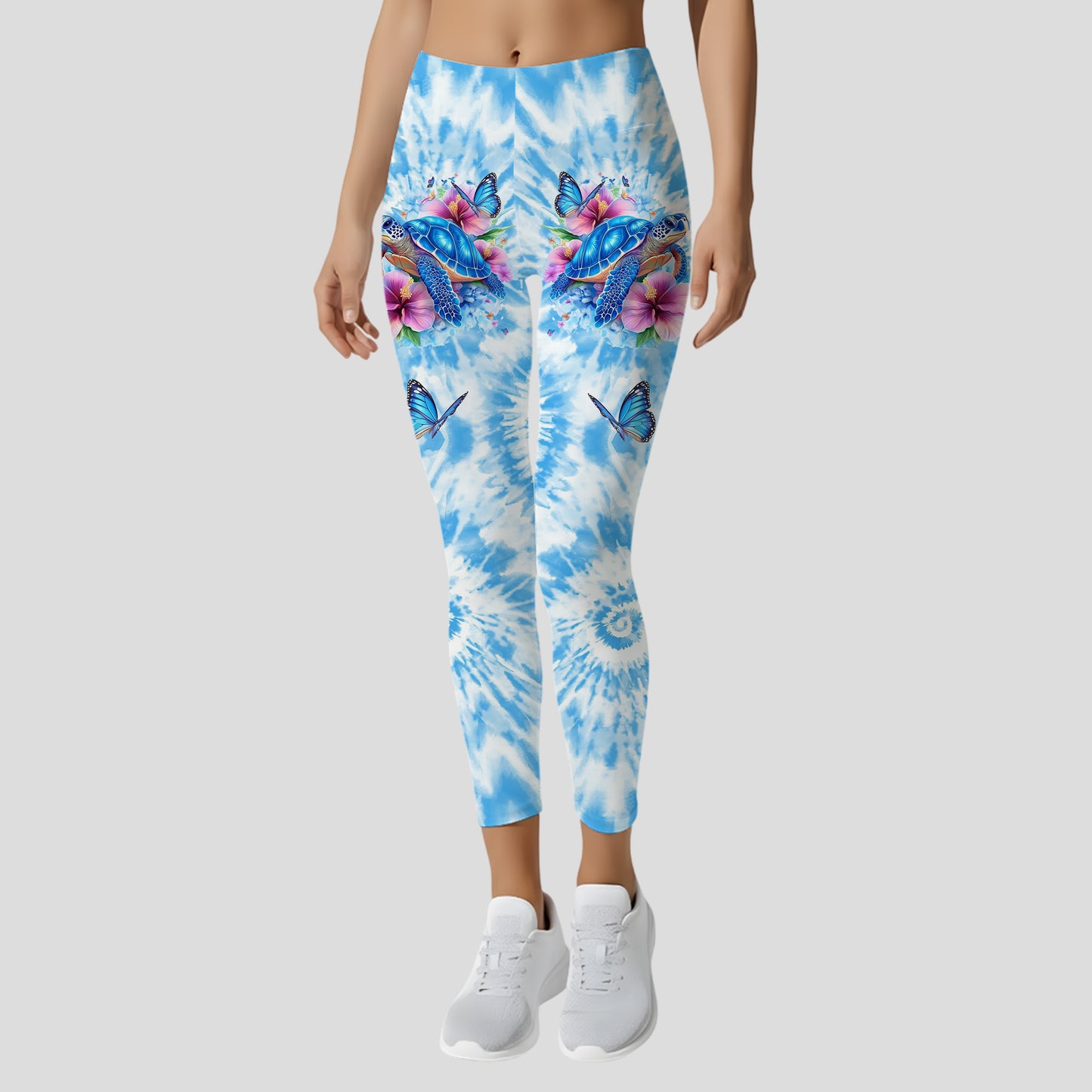 Turtle & Floral - Personalized Hoodie and Leggings