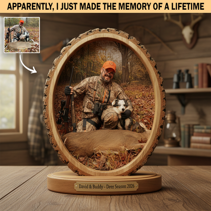 Legacy in the Wild – Personalized Hunting Photo Acrylic Plaque