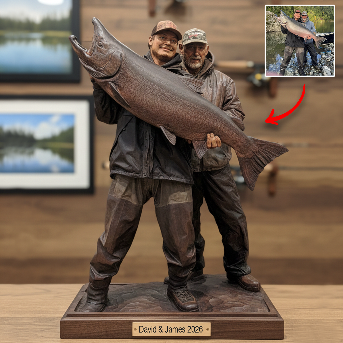 Fishing Is Life – Personalized Photo Acrylic Plaque