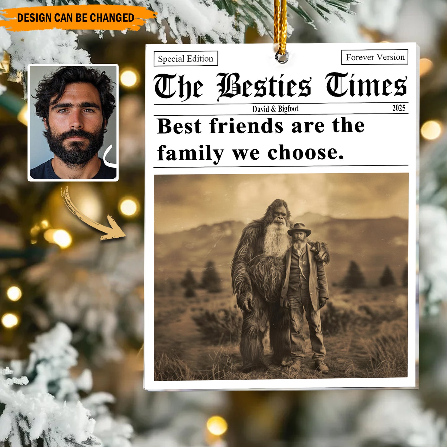 Bigfoot & Me – Personalized Best Friend Ornament