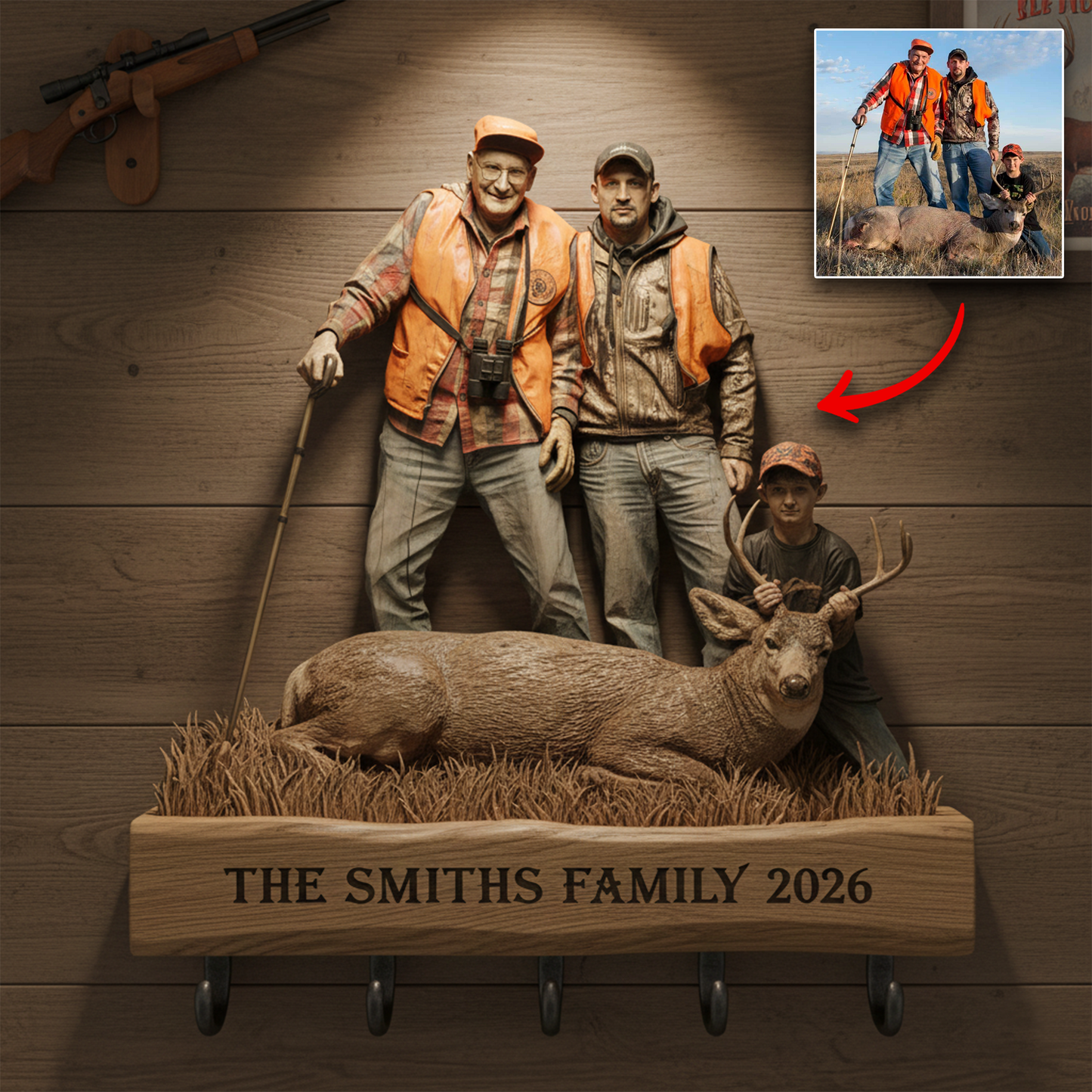 Hunter’s Legacy – Personalized Hunting Display Rack