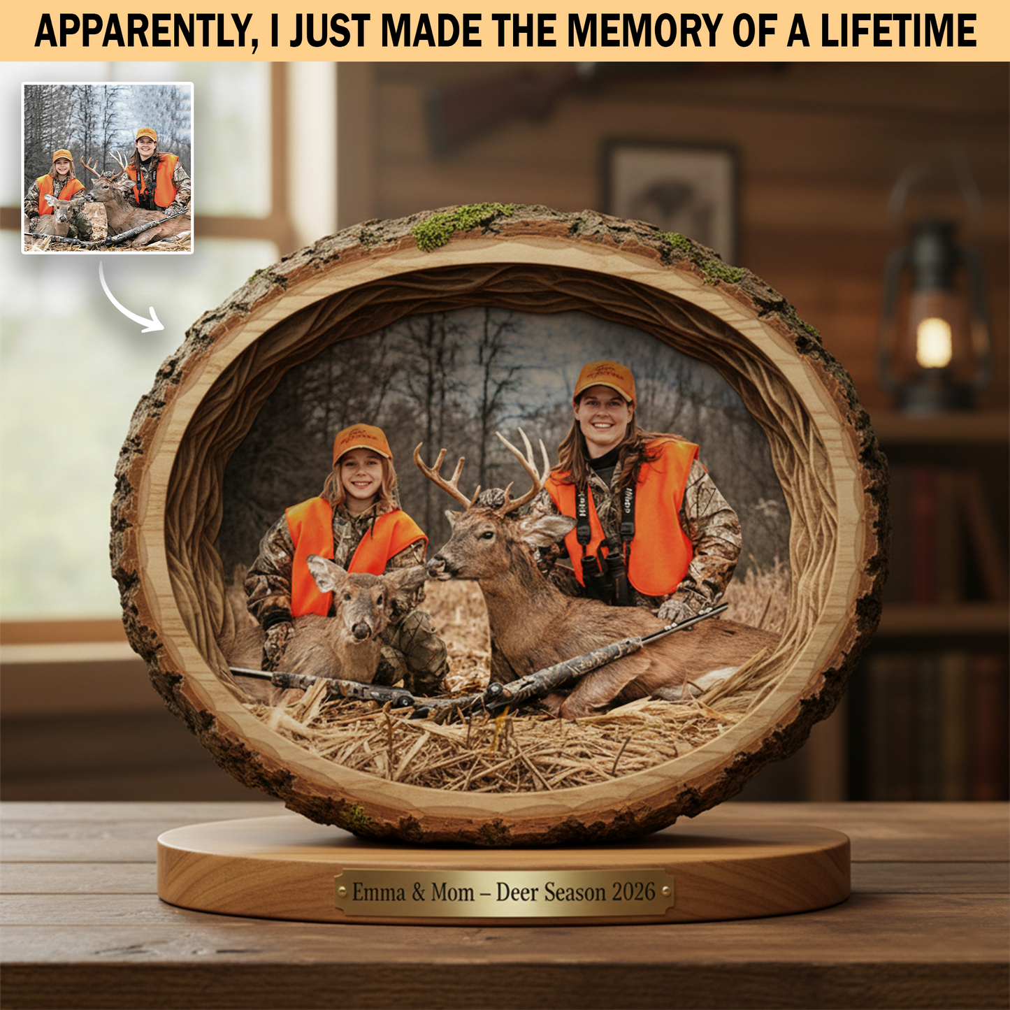 Legacy in the Wild – Personalized Hunting Photo Acrylic Plaque