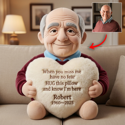 When You Miss Me – Personalized Memorial Shaped Pillow