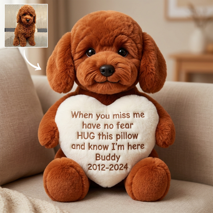 When You Miss Me – Personalized Memorial Dog Pillow