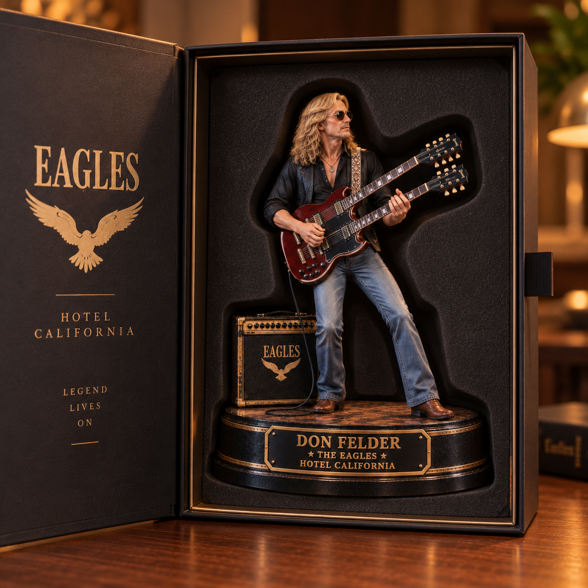 Don Felder Hotel California – Eagles Collectible Acrylic Plaque Table Decor
