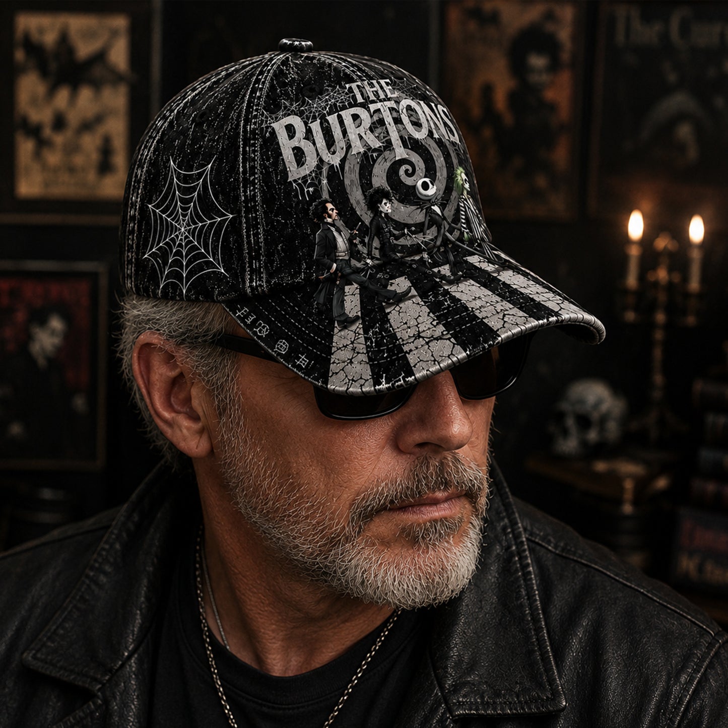 Gothic Halloween Character Collage Classic Cap