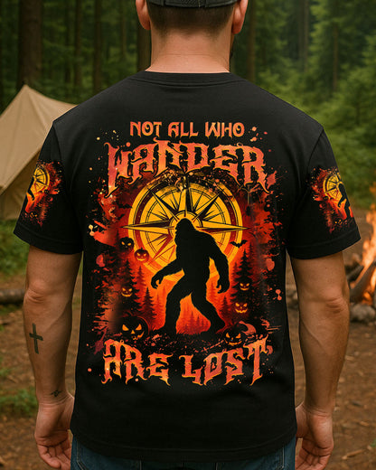 NOT ALL WHO WANDER ARE LOST BIGFOOT HALLOWEEN ALL OVER PRINT
