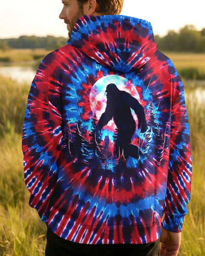 RED BLUE SWIRL BIGFOOT ALL OVER PRINT SHIRT