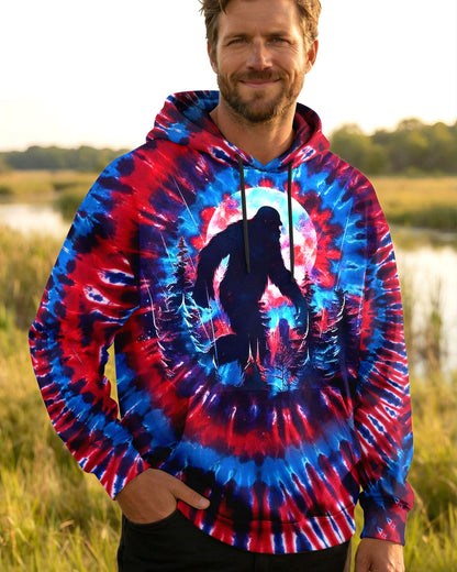 RED BLUE SWIRL BIGFOOT ALL OVER PRINT SHIRT
