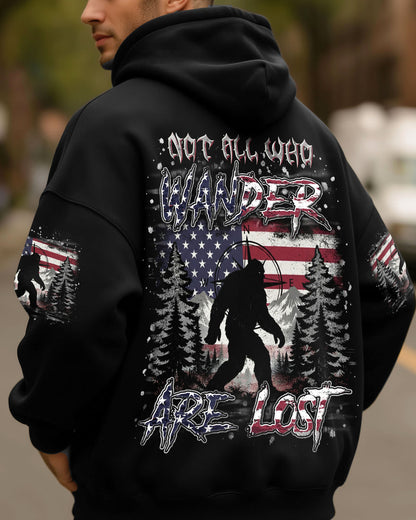 NOT ALL WHO WANDER ARE LOST BIGFOOT COMPASS ALL OVER PRINT SHIRT