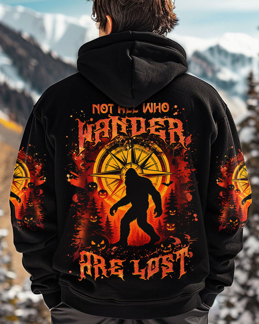 NOT ALL WHO WANDER ARE LOST BIGFOOT HALLOWEEN ALL OVER PRINT