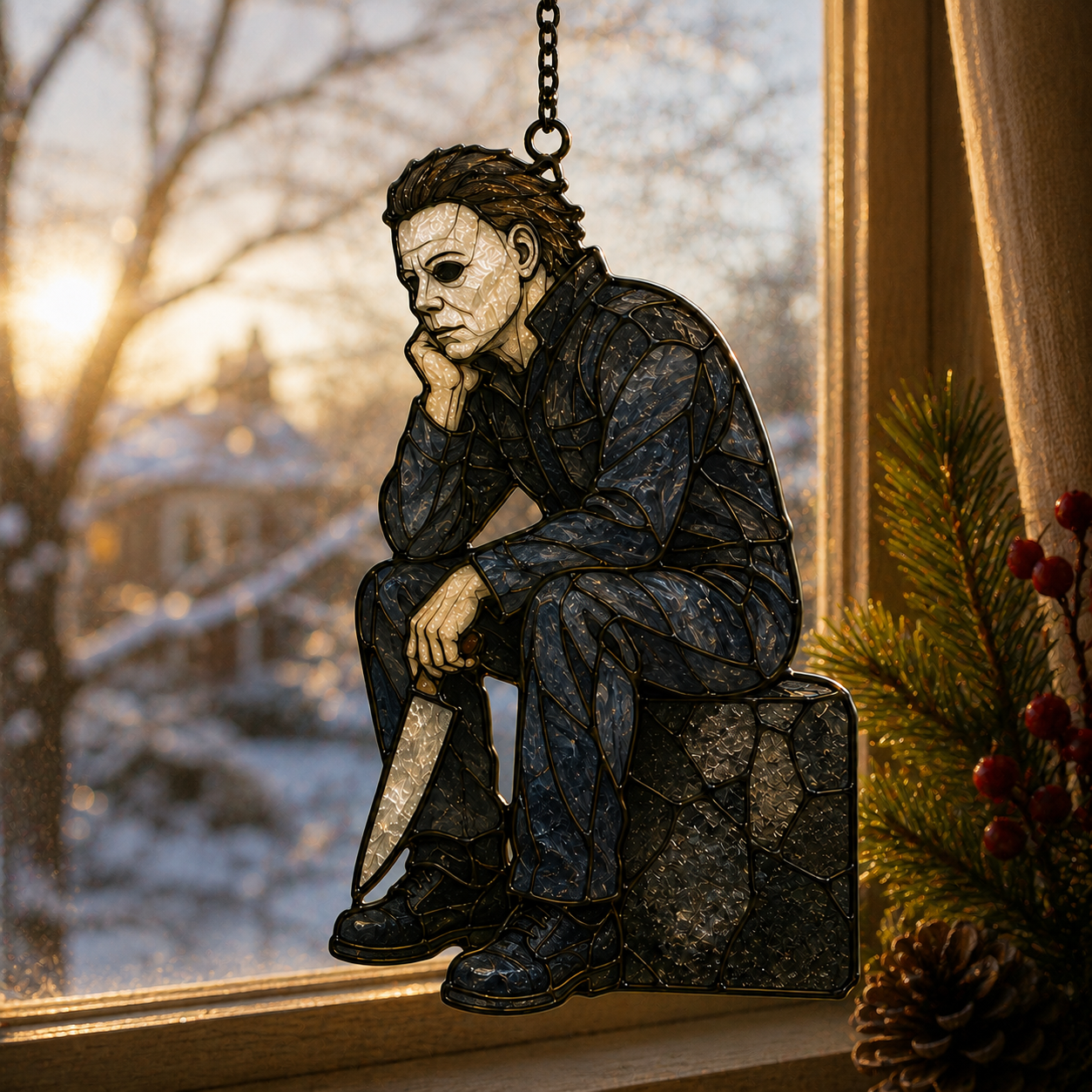 Halloween Horror Acrylic Window Hanging Decor
