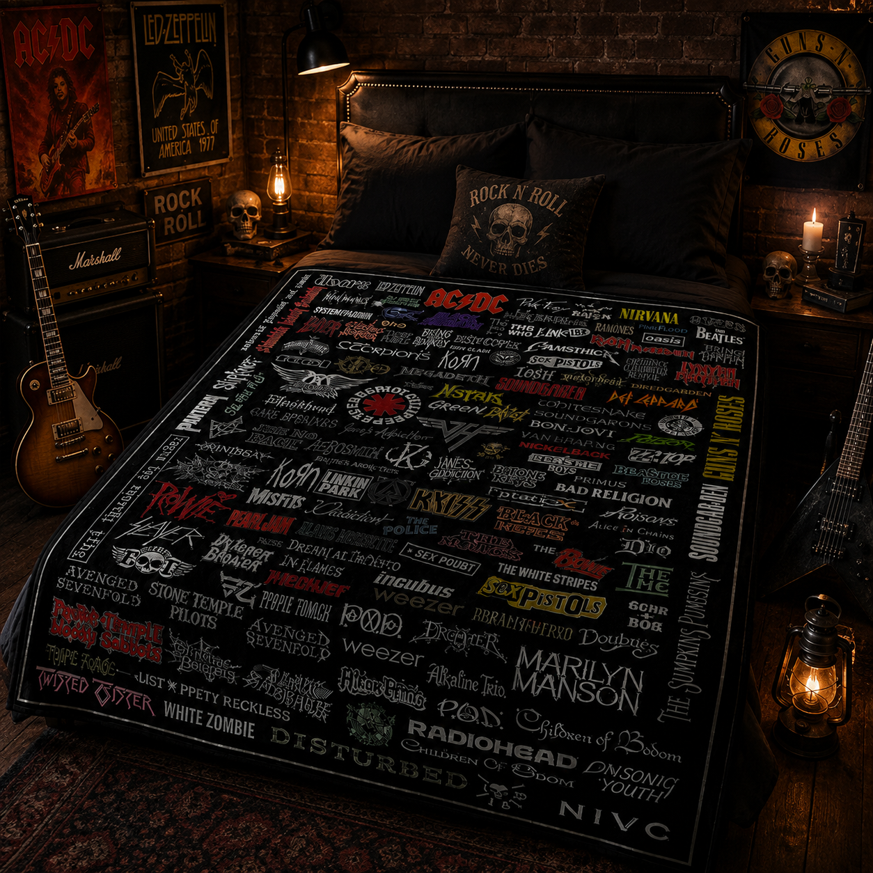 Rock Lovers - Classic Rock Legends Blanket Version 4