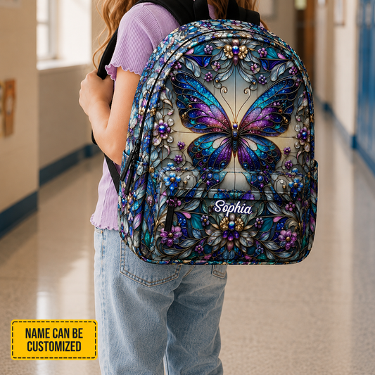 Personalized Butterfly School Backpack - Kids Backpack