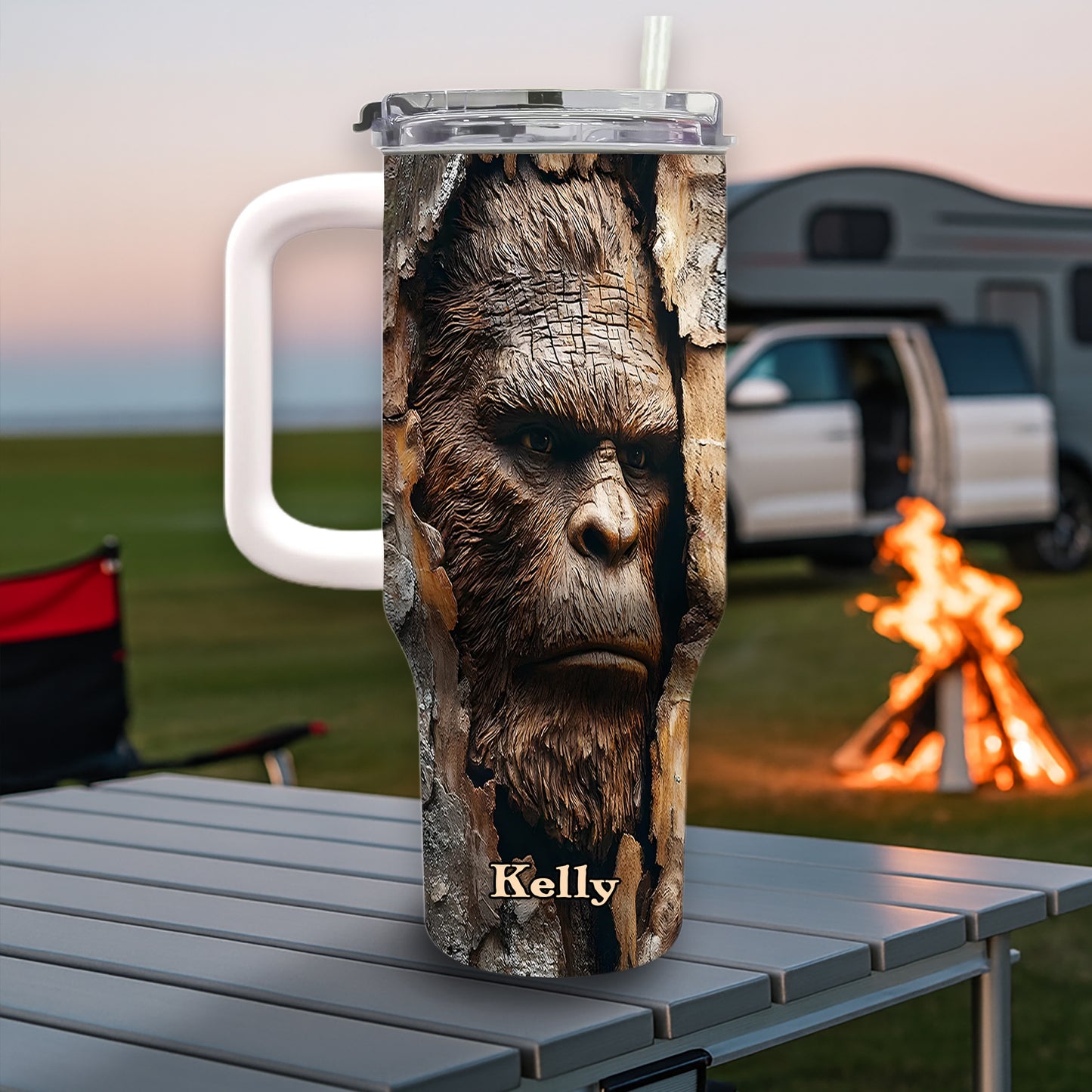 Proof I Found Him – Personalized Bigfoot Tumbler 40oz