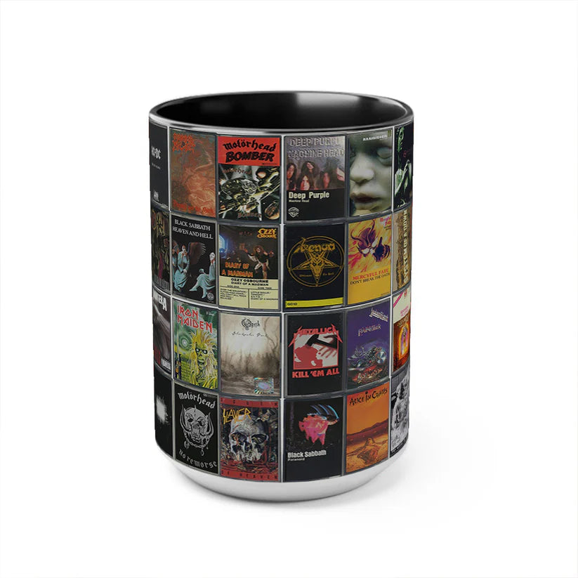 Metal Rock Albums Poster Collection Accent Mug