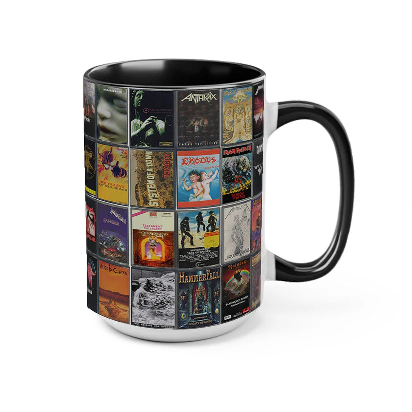 Metal Rock Albums Poster Collection Accent Mug