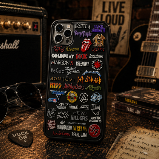 Rock Lovers - Classic Rock Legends Phone Case Version 2