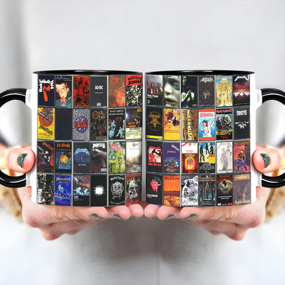 Metal Rock Albums Poster Collection Accent Mug