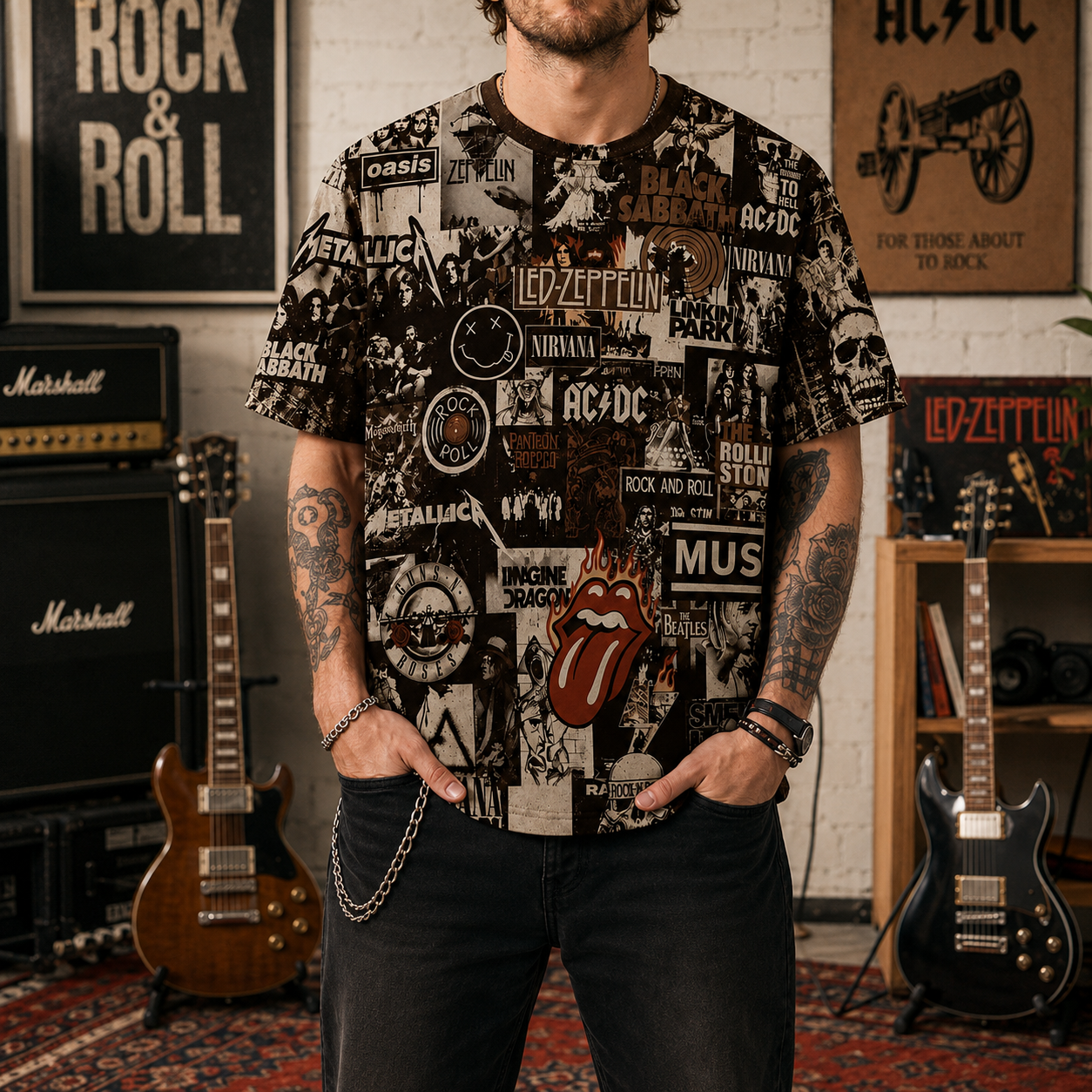 Rock Lover - Classic Legends All Over Print Shirt Version 6
