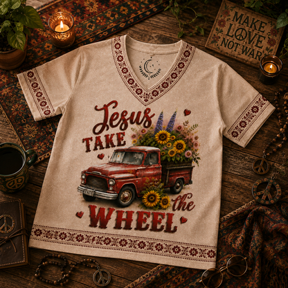 Jesus Take The Wheel All Over Print Shirt