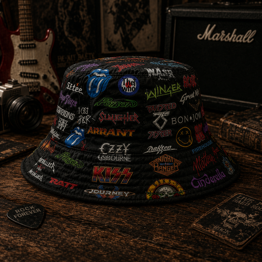 Classic Rock All Over Bucket Hat Version 2