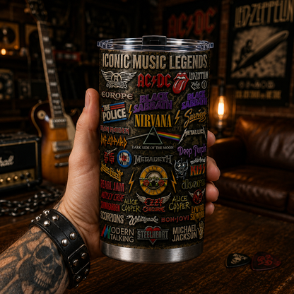Rock Lovers - Classic Rock Legends Tumbler Version 5