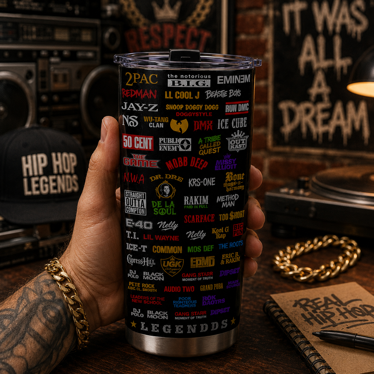 Rap Lovers - Classic Rap Legends Tumbler Version 1