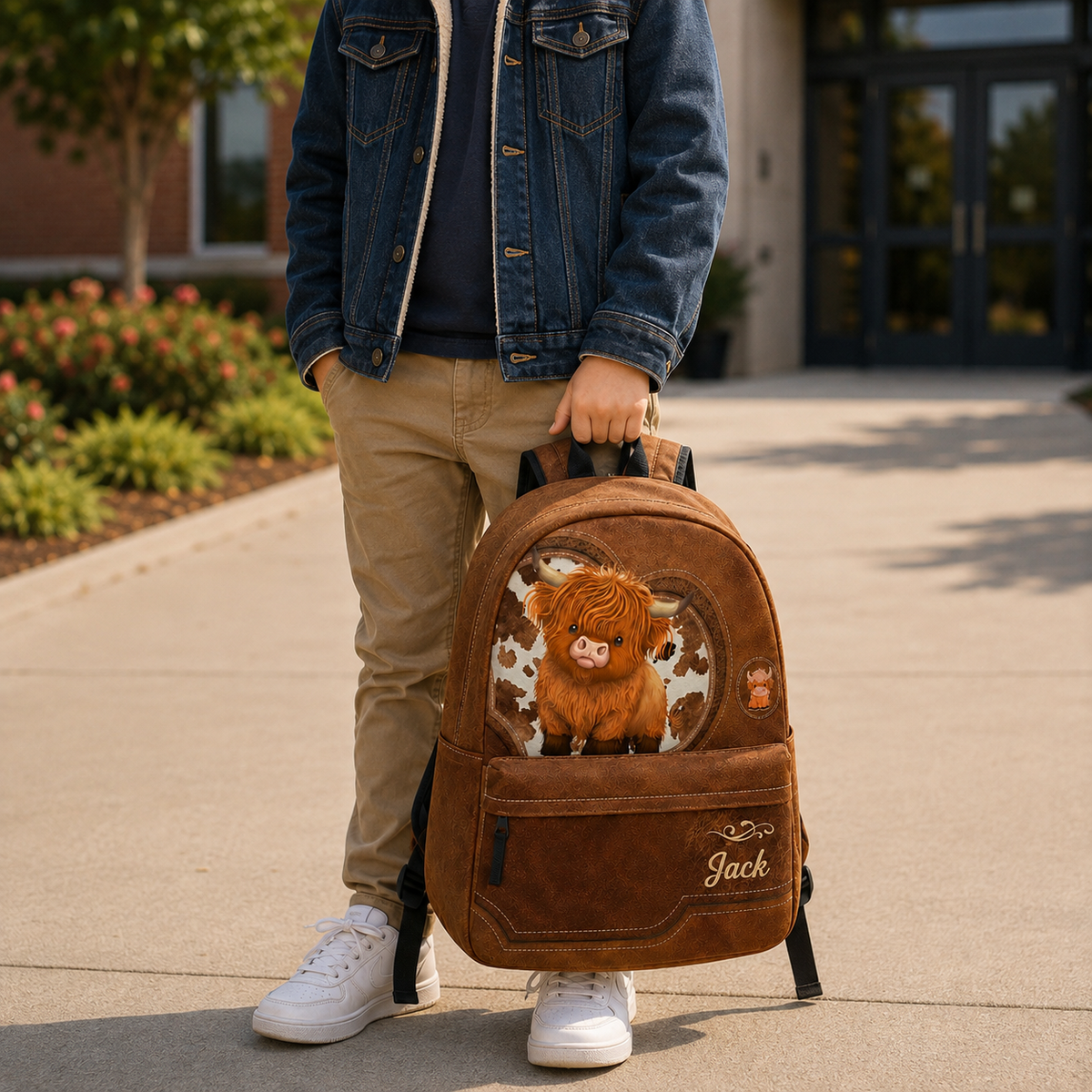 Personalized Highland Cow - Kids Backpack