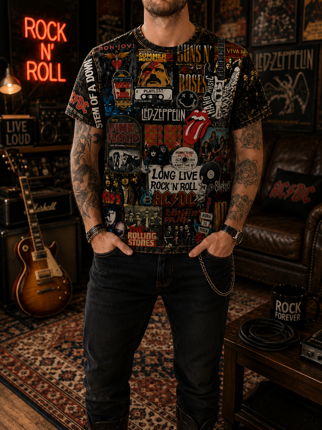 Rock Lover - Classic Legends All Over Print Shirt Version 2
