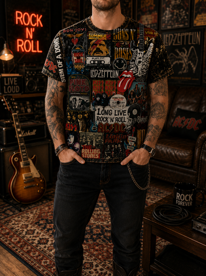Rock Lover - Classic Legends All Over Print Shirt Version 2