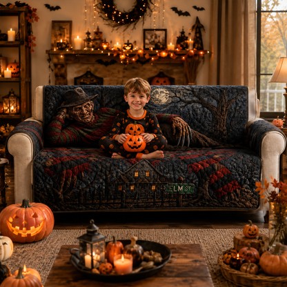 Nightmare on Elm Street Horror Sofa Cover – Halloween Horror Quilted Home Decor