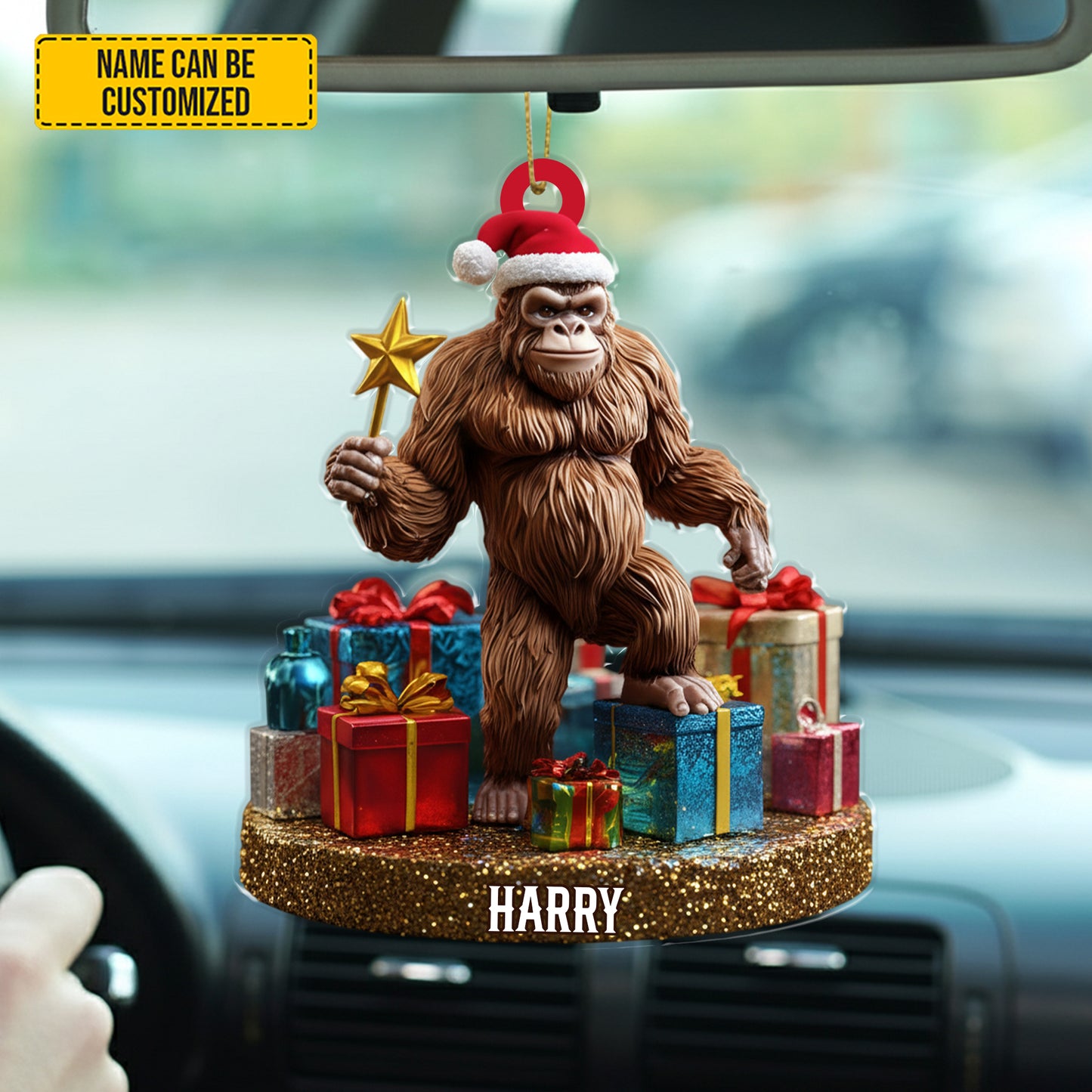 Personalized Sasquatch Christmas Tree Baubles – Funny Christmas Ornament