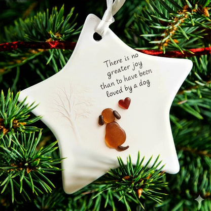 There Is No Greater Joy - Dog Lover's Christmas Ceramic Ornament