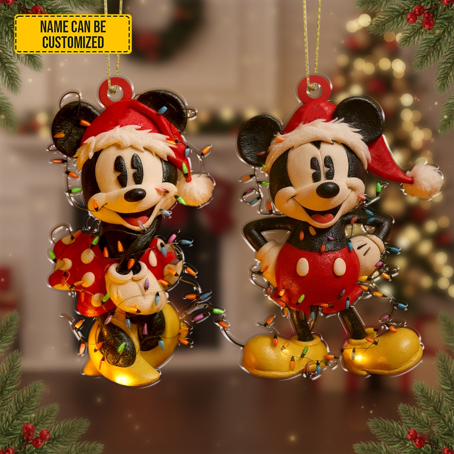 Naughty Claus Couple Ornament  - Personalized Gifts For Couple Ornament