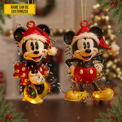 Naughty Claus Couple Ornament  - Personalized Gifts For Couple Ornament