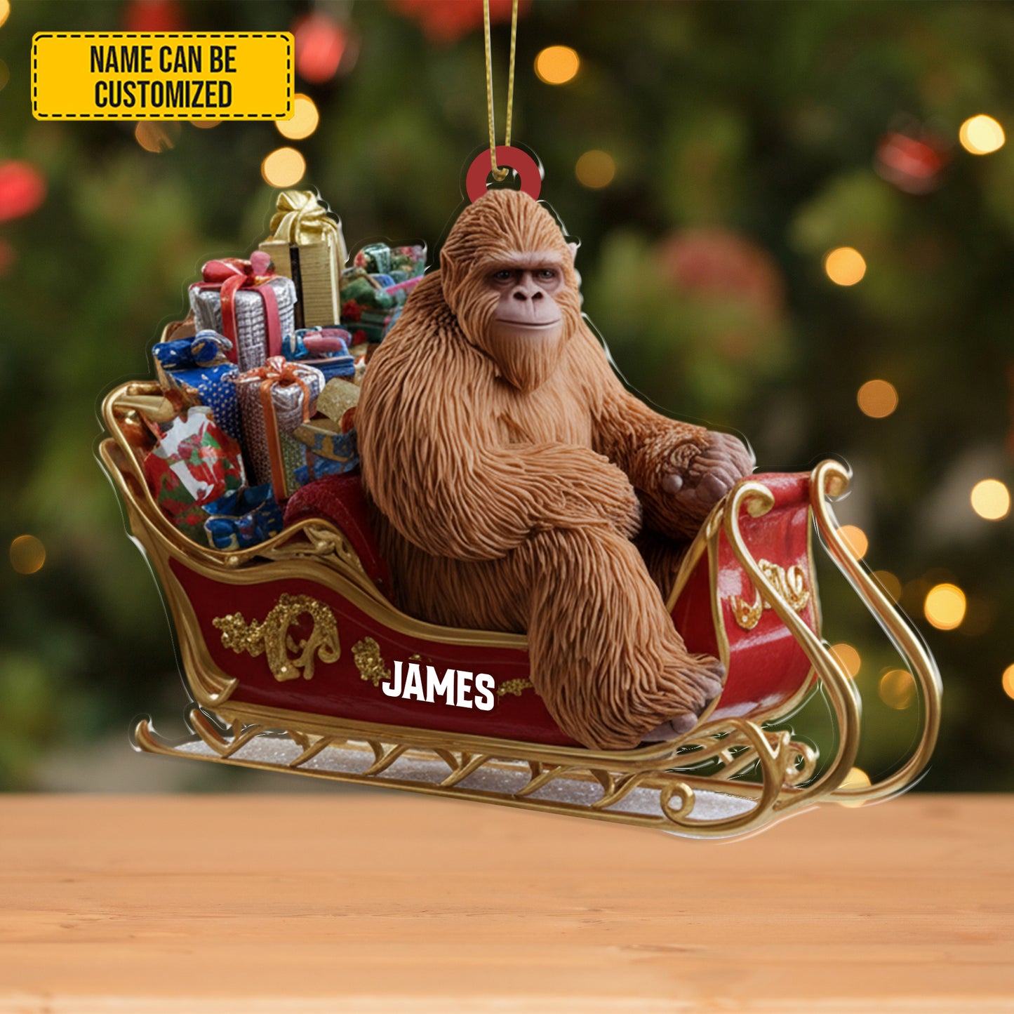 Personalized Sasquatch Gift Christmas – Funny Christmas Ornament